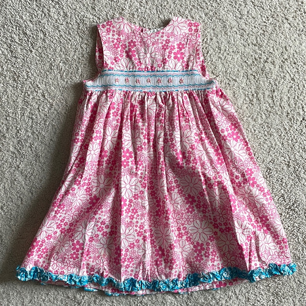 Rosalina smocked beach dress. 2T